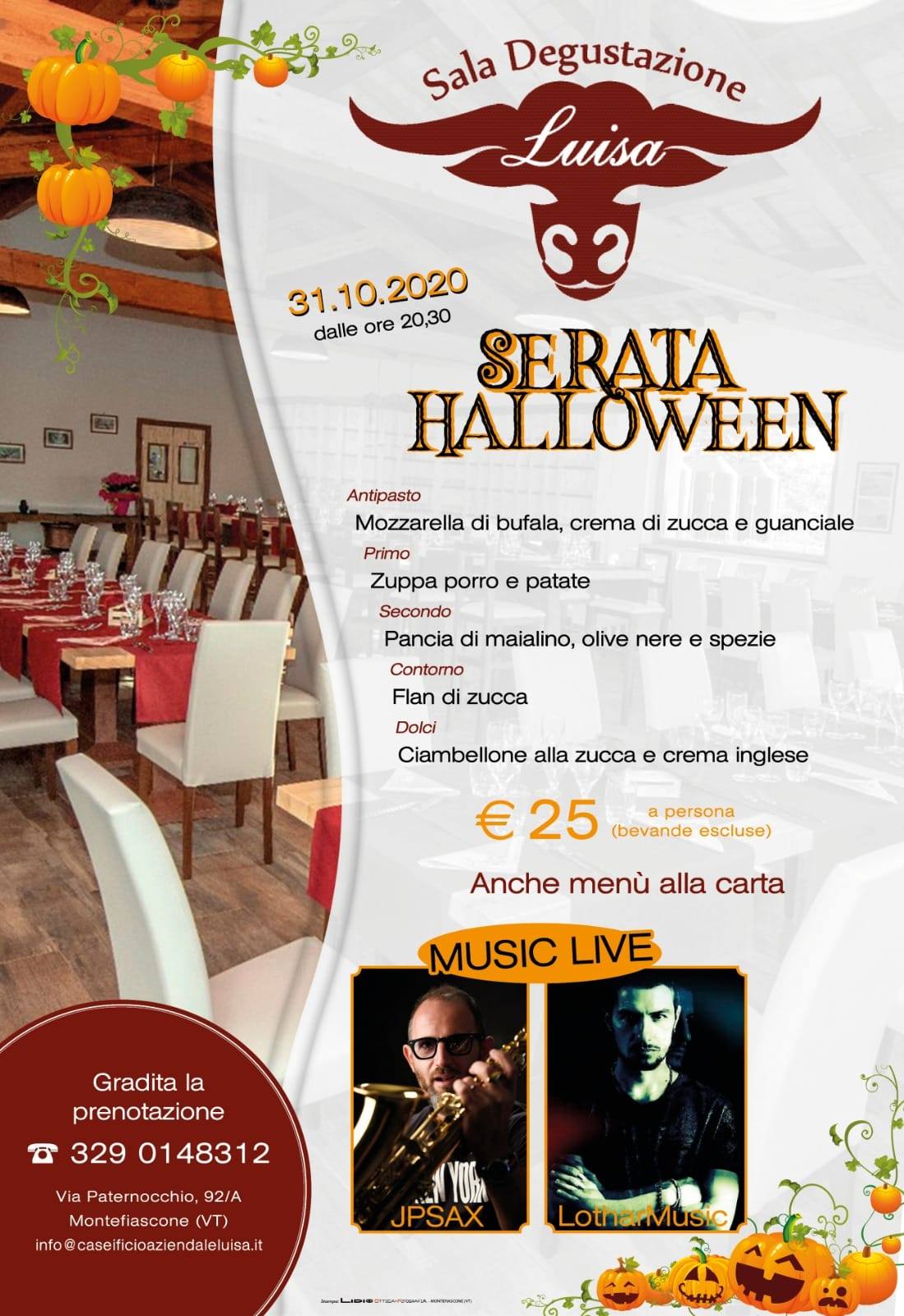 Evento Halloween 2020 #saladegustazioneluisa